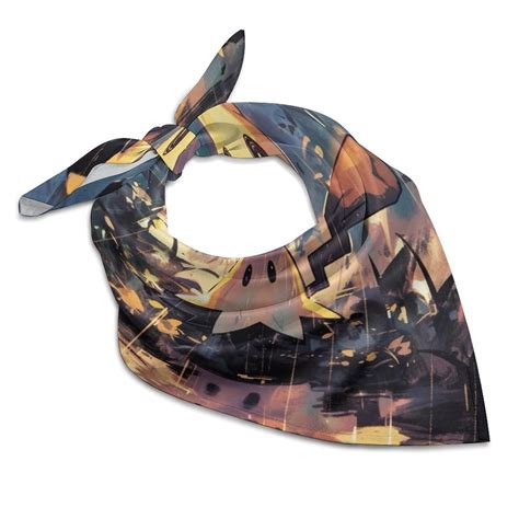 Mimikyu Pokémon Fan Art Square Satin Head Scarf Hair Scarves Silk-like ...