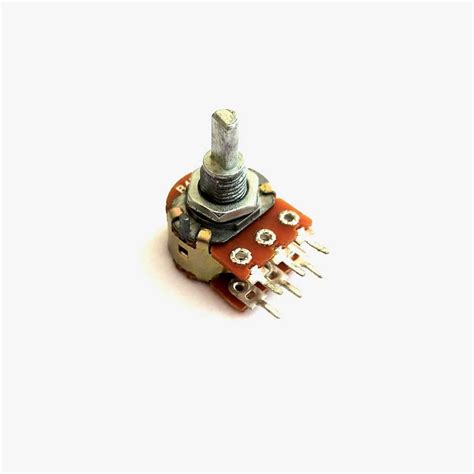 47K Ohm Dual Gang Rotary Potentiometer - Large 6 Pin Potentiometer ...