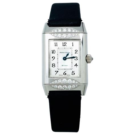 Jaeger Lecoultre Watch, "Reverso Duetto", WHITE GOLD, mother-of-pearl ...
