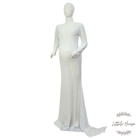 Buy Off-White Transparent Net High Neck Maternity Dress