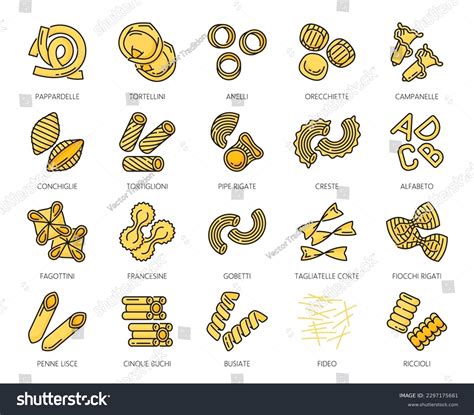 Cartoon Pasta Shapes
