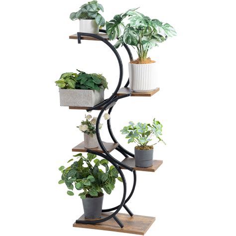 CHPHI Plant Stand Indoor 6-Tier wrought iron Plant Stand Green Indoor ...