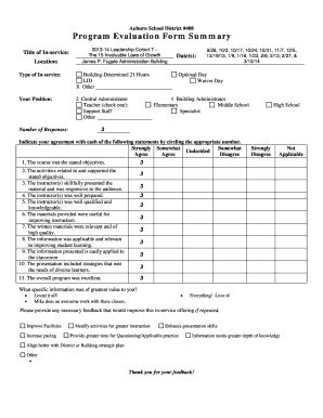 18 Printable simple program evaluation template Forms - Fillable ...