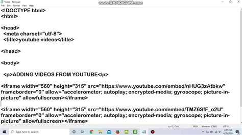 HTML YouTube Code 的图像结果