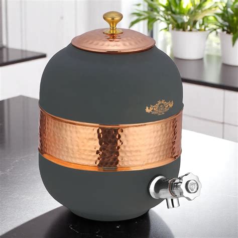 Copper Water Dispenser PC Half Hammer Grey for Efficient Use | Pure ...
