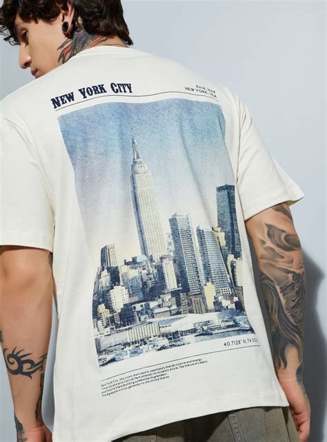 Buy URB_N Men Back Print Oversized T-shirt Online at just Rs. 599.0 ...