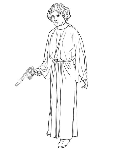 Princess Leia Coloring Page