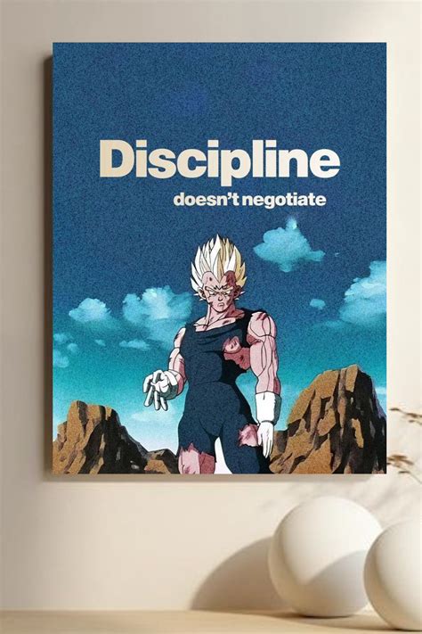 "Vegeta || Discipline Quote Poster – Inspirational Anime Decor" – Luxen ...