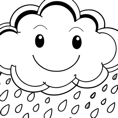 Rain Cloud Coloring Page