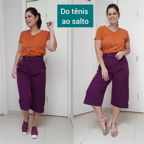 Look laranja + roxo | Elegante