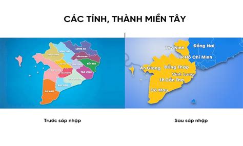 Western Vietnam map after provincial mergers [Latest update 07/2025]