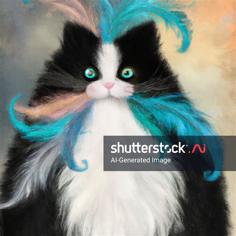「Painting Whimsical Fluffy Long Haired Tuxedo」のAI生成画像、2276926657 ...