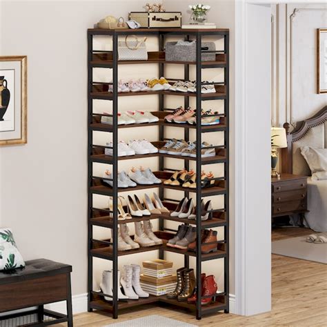 Tribesigns 78.74-in H 8 Tier 36 Pair Mdf Shoe Rack HOGA-XK00557 at ...