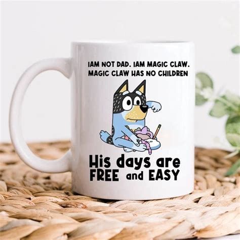 Buy Bluey Dad Mug, Bluey Dad Magic Claw Mug, Bluey Bandit Mug, Bandit ...