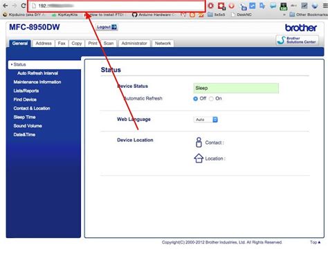 Image result for MFC-9340CDW Printer Network Menu