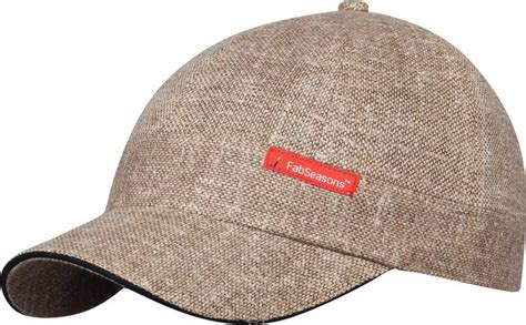 FabSeasons Self Design Short Peak Cap Cap - Buy Brown FabSeasons Self ...