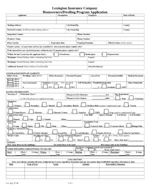 Lexington Insurance Fillable Form - Fill and Sign Printable Template Online