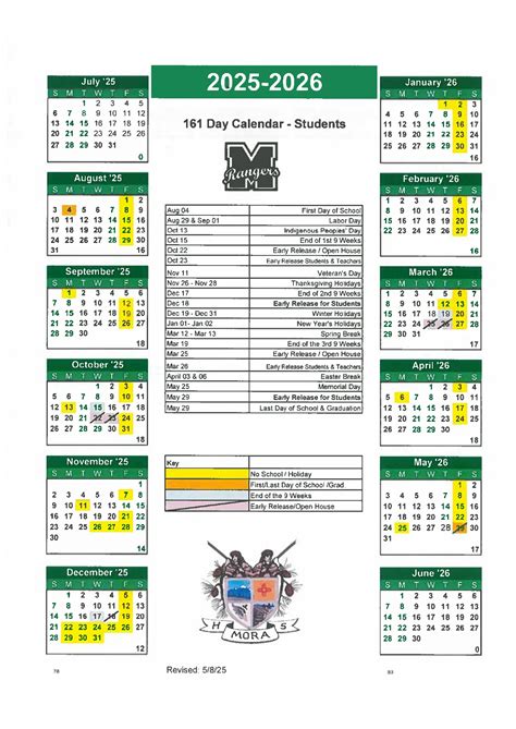 Mora Independent School District Calendar 25-26 Revised [pdf] - EduCounty
