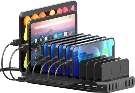 Amazon.com: SUIDEK 10-Port Multi Charging Station, 60W USB Tablet ...