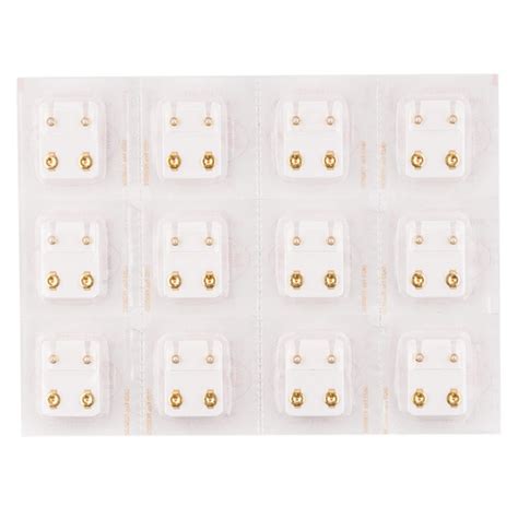 2MM White Pearl Bezel 24K Pure Gold Plated Piercing Ear Stud (12 Pair ...