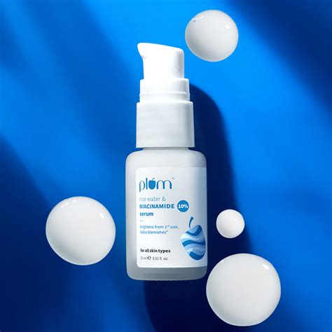 10% Niacinamide & Rice Water Serum for Brighter & Smoother Skin – Plum