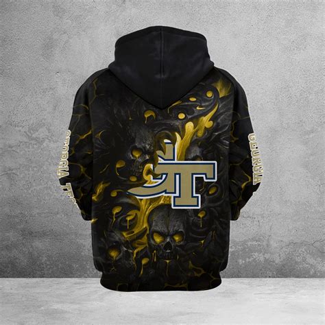 Georgia Tech Yellow Jackets Lava Skull Hoodie And Zip Hoodie – Nousty
