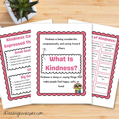 Kindness Worksheet