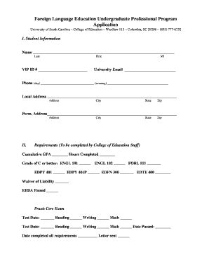 Image result for Professional Program Application Form