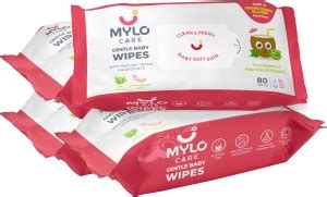 MYLO Baby Gentle Baby Wipes with 98% Pure Water, Organic Coconut Oil ...