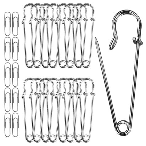 Large Safety Pins For Clothes 15pcs 2 Inch (50mm) Heavy Duty Nappy Pins ...