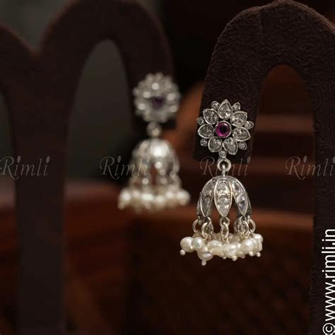 Ritvika Silver Jhumka