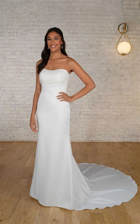 Luxurious Strapless Satin Wedding Dresses | True Society Bridal