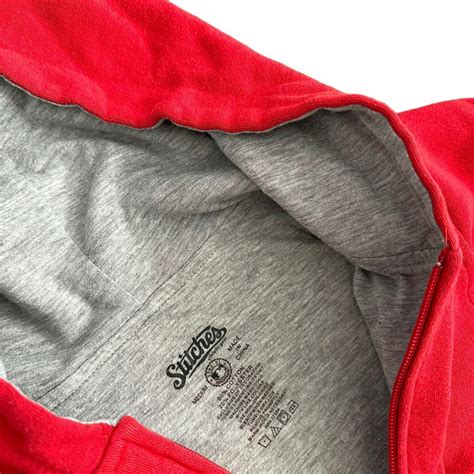 Stitches Men's Red Hoodie | Depop