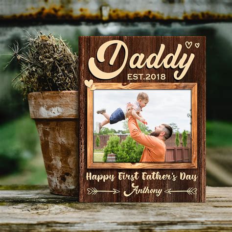 Happy First Father's Day Custom Photo Canvas, 1st Fathers Day Gift From ...