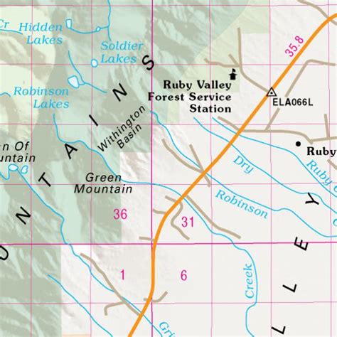 Image result for Map of Ruby Mountains