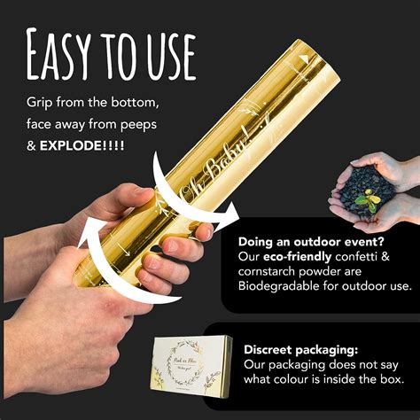 Team Planet Gender Reveal Confetti Cannon - Set of 4 India | Ubuy