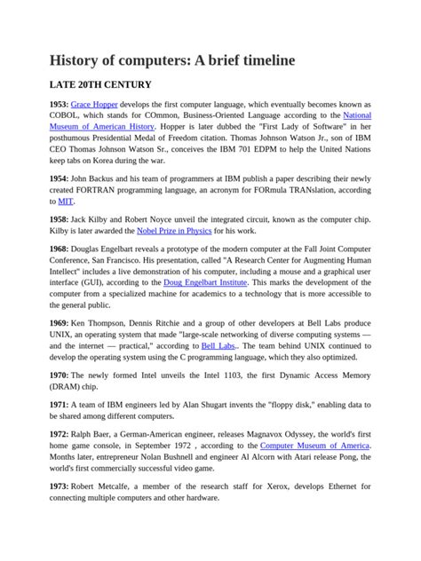 Image result for Computer Science History