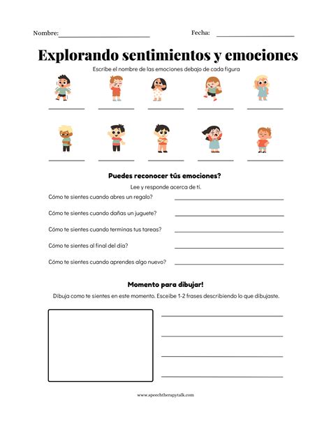Feelings & Emotions in Spanish (Emociones y sentimientos) - Worksheets ...