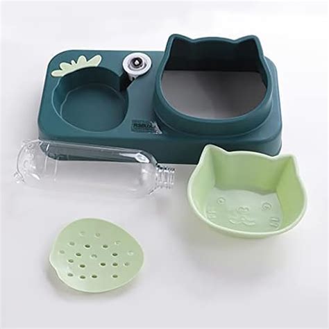 Kuber Industries 2-in-1 Cat & Dog Bowl Set with Replaceable Water ...