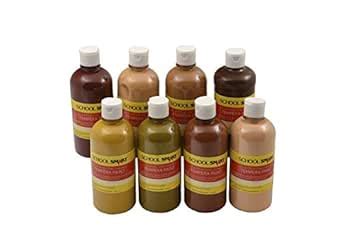 School Smart Tempera Paint - Pints - Set of 8 - Multicultural Colors ...