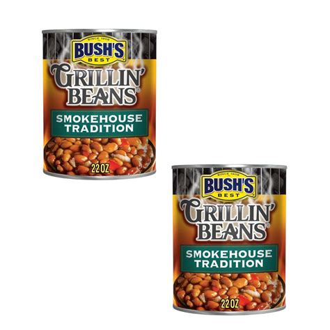 ( 2 Pack ) Bush's Grillin' Beans Smokehouse Tradition, Canned Beans in ...