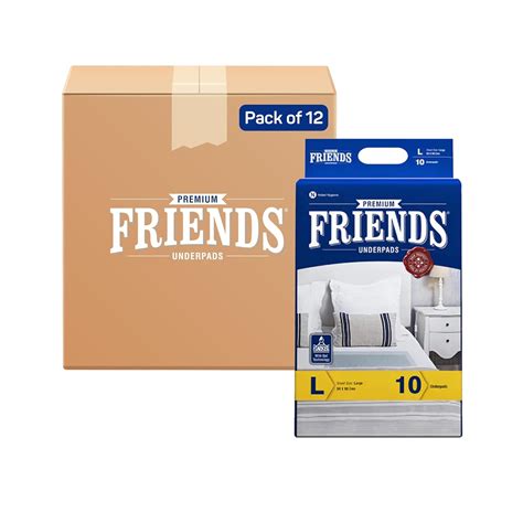 Friends Premium Large Disposable Underpads for Adults (60x90 cm) | 120 ...
