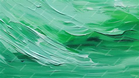Premium AI Image | abstract green oil painting on canvas