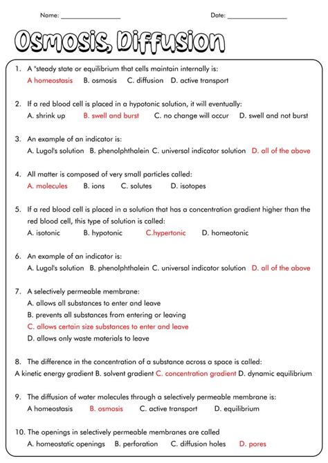 Image result for Diffusion GCSE Science Questions