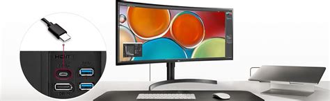 LG 34" Curved UltraWide™ WQHD Monitor (3440 x 1440 Pixel) HDR 10, Color ...