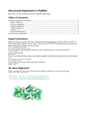 PyMOL Structure Alignment 的图像结果