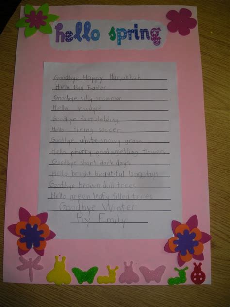 Image result for Spring Poem Grade 12