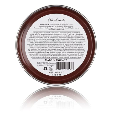 Dapper Dan Deluxe Pomade | Water Based Pomade | Medium Shine Pomade