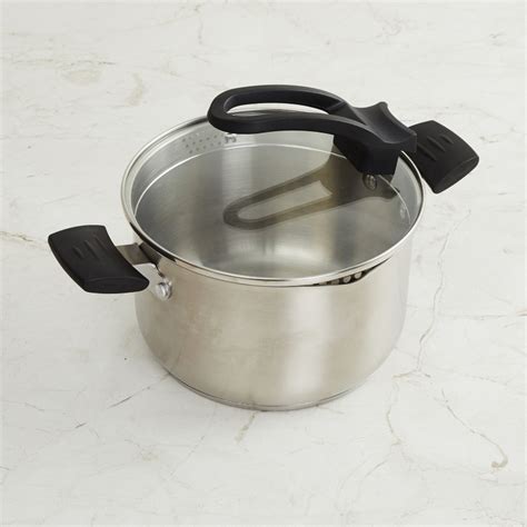 Wellness Solid 5-Piece Cookware Set | Silver | Stainless Steel