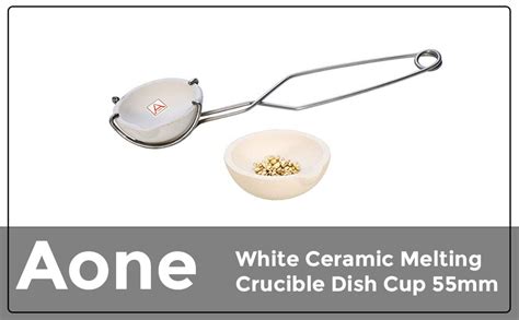 Aone 55mm White Ceramic Melting Crucible Dish Cup for High Temperature ...